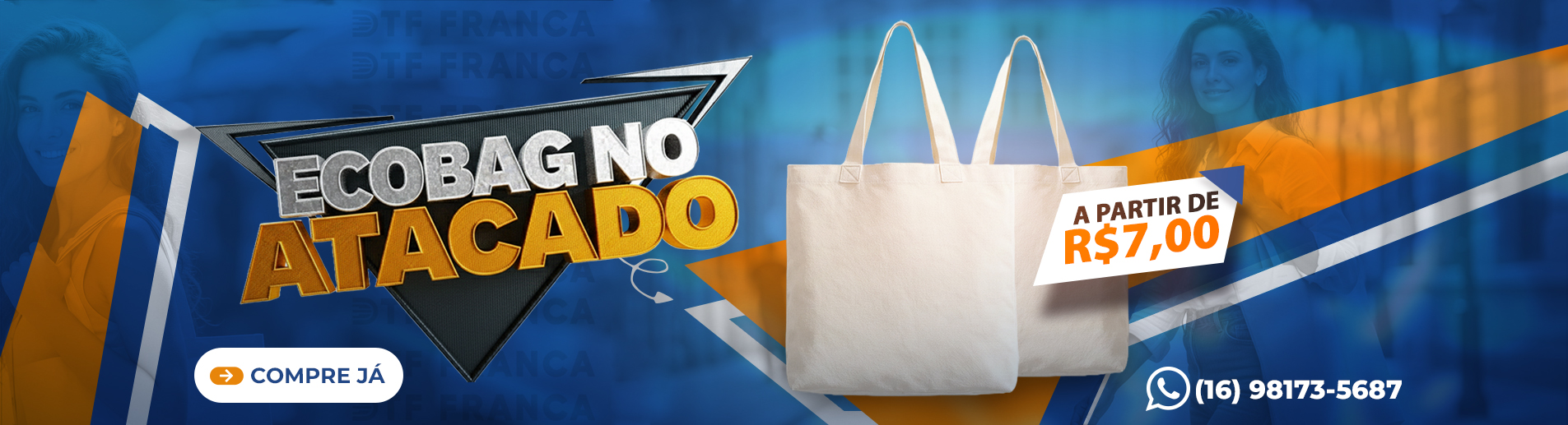 Ecobag no Atacado - DTF FRANCA