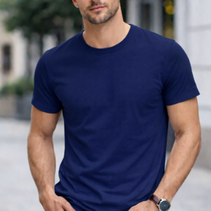 Camiseta 100% algodão - Azul Marinho