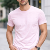Camiseta 100% Algodão – Rosa Bebê