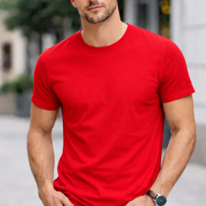 Camiseta 100% Algodão 30.1 - Vermelho