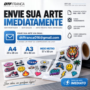 DTF UV Personalizado DTF Franca