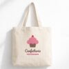 Ecobag Estampada Confeitaria – Algodão Cru 38×40 cm