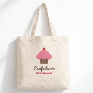 Ecobag estampada Confeitaria