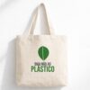 Ecobag Estampada Diga Não ao Plástico – Algodão Cru 38×40 cm