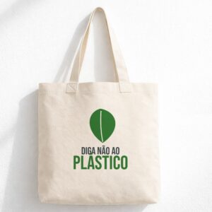 Ecobag estampada Diga Não ao Plástico