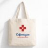 Ecobag Estampada Enfermagem – Algodão Cru 38×40 cm
