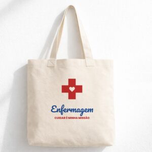 Ecobag estampada Enfermagem