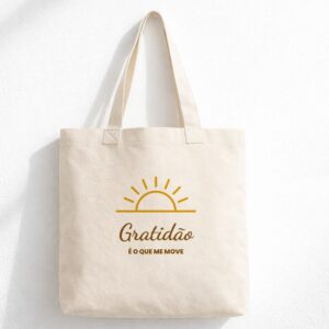 Ecobag estampada Gratidão