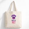 Ecobag Estampada Mãe de Pet – Algodão Cru 38×40 cm