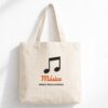 Ecobag Estampada Música – Algodão Cru 38×40 cm