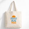 Ecobag Estampada Partiu Praia – Algodão Cru 38×40 cm