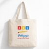 Ecobag Estampada Pedagogia – Algodão Cru 38×40 cm
