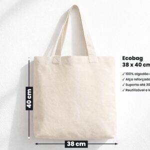 Ecobag 38 x 40 cm medidas