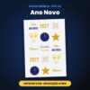 Folha Pronta DTF UV Ano Novo – Artes de 5 cm