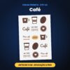 Folha Pronta DTF UV Café – Artes de 5 cm