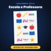 Folha Pronta DTF UV Escola e Professora – Artes de 5 cm