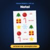 Folha Pronta DTF UV Natal – Artes de 5 cm