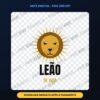 Arte Digital Leão de Judá – PNG Transparente 300 DPI